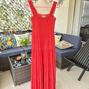 Maxstudio Red Sleeveless Maxi Dress